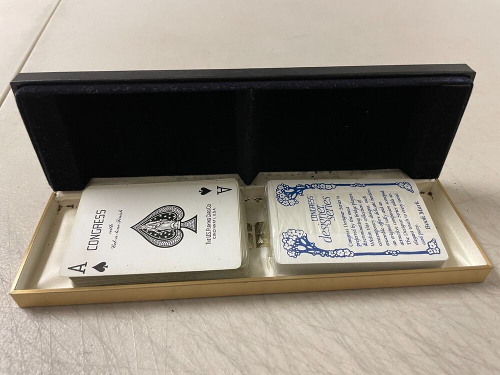 Vintage Congress Designer Series Double Deck Playing Cards With Box